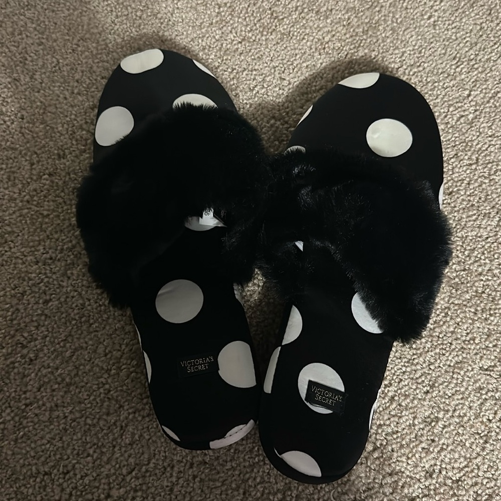 Polka dot Victoria secret slippers